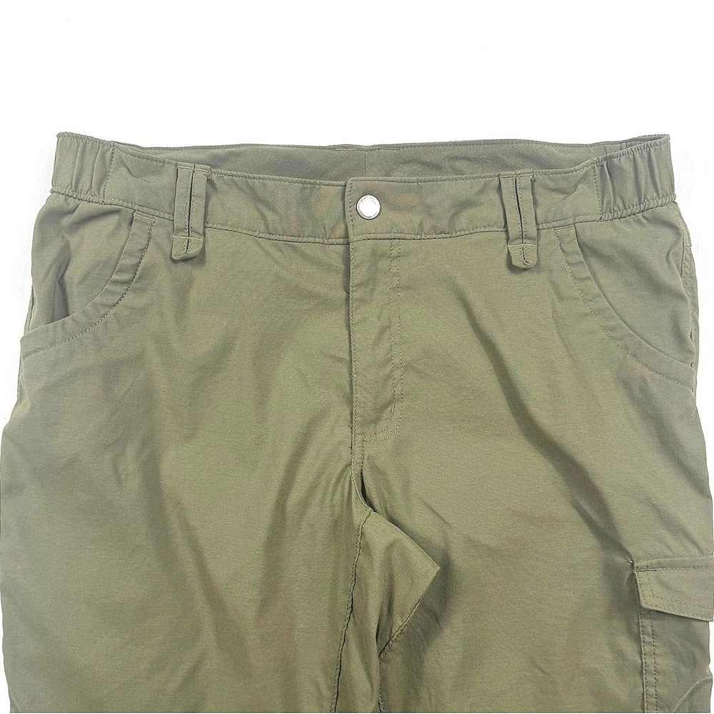 Duluth Trading Co Womens Olive Green Cargo Hiking Pants POCKETS Size 14 x 31